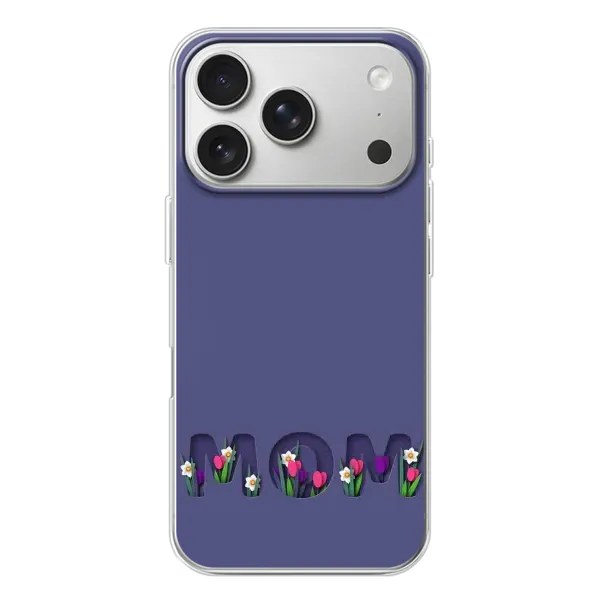 Чехол с принтом «Мама в цветах» для iPhone 17 Pro