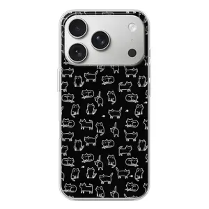 Чехол с принтом для iPhone 17 Pro (AlphaPrint) Модные коты (Меленькие котики)
