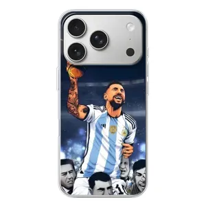 Чехлы для iPhone 17 Pro (Leo чемпион) (AlphaPrint) (Месси с кубком)