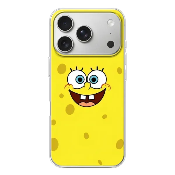 Чохол з принтом «Мордашка Спанч Боба» для iPhone 17 Pro Чохол з принтом «Мордашка Спанч Боба» для iPhone 17 Pro