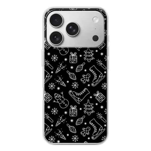 Чехол с принтом «Новогодний фон» для iPhone 17 Pro