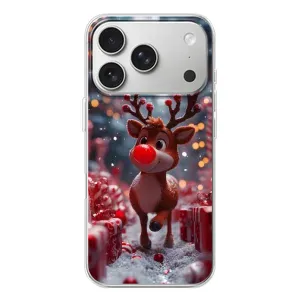 Яркий чехол для iPhone 17 Pro с Зимними Оленятами (Олень среди подарков)