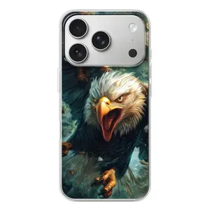 Чехол с картинкой «Хищники» для iPhone 17 Pro (Орел в полете)