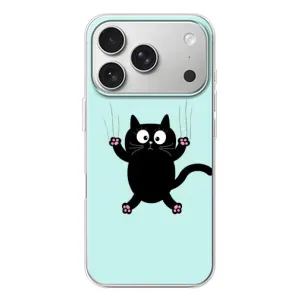 Чехол с принтом для iPhone 17 Pro (AlphaPrint) Модные коты (Падающий кот)