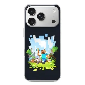 Чохол Майнкрафт на iPhone 17 Pro (AlphaPrint) Minecraft (персонажі Minecraft)