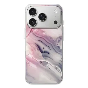 Мраморный чехол на iPhone 17 Pro (VPrint) (Пурпурный Мрамор)