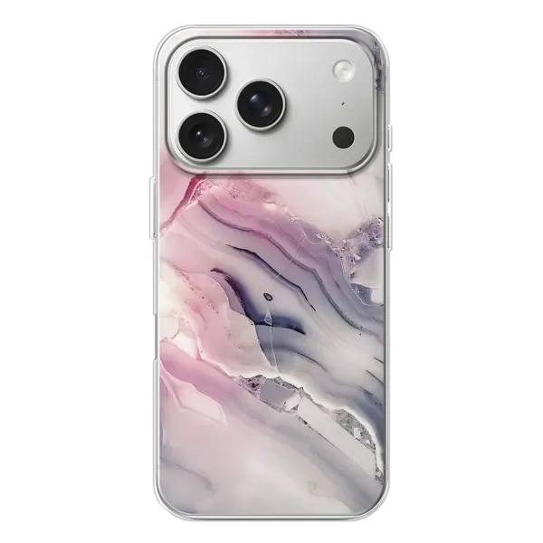 Чехол с принтом «Пурпурный Мрамор» для iPhone 17 Pro