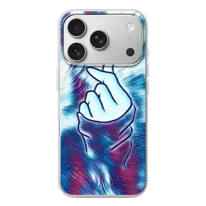 Чехол с принтом для iPhone 17 Pro (AlphaPrint - Знак сердечка) (Радужное сердце)