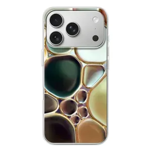 Мраморный чехол на iPhone 17 Pro (VPrint) (Радужный Мрамор)