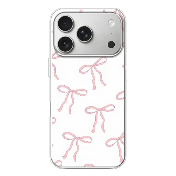 Чехол с принтом «Розовые бантики» для iPhone 17 Pro Чехол с принтом «Розовые бантики» для iPhone 17 Pro