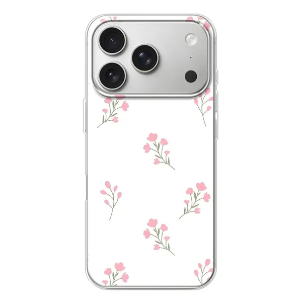 Чохол з принтом «Рожеві квіти» для iPhone 17 Pro