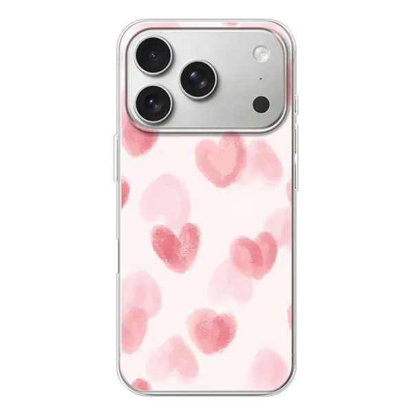 Чехол с принтом «Розовые сердечки» для iPhone 17 Pro