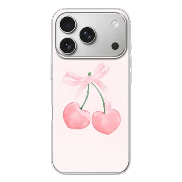 Чехол с принтом «Розовые вишни» для iPhone 17 Pro