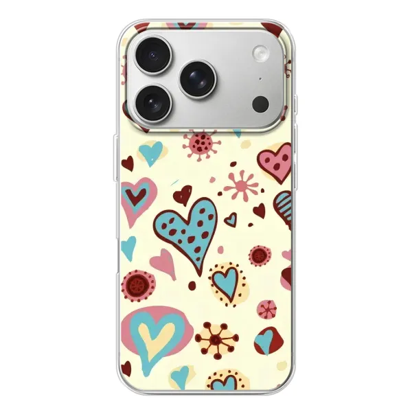 Чохол з принтом «Сердечки» для iPhone 17 Pro