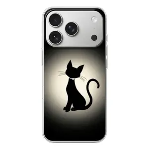 Чехол с принтом для iPhone 17 Pro (AlphaPrint) Модные коты (Силуэт котика)