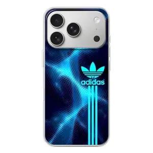 Чехлы Адидас для iPhone 17 Pro (AlphaPrint) (Синий Адидас)