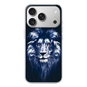 Чехол со Львом для iPhone 17 Pro (VPrint) (Синий Лев)