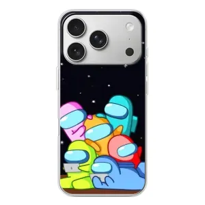 Чехол Амонг Ас для iPhone 17 Pro (AlphaPrint) (Скины в космосе)