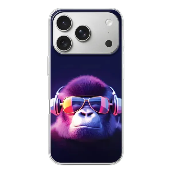 Чехол с принтом «Стильная обезьяна» для iPhone 17 Pro