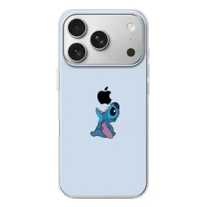 Чехол с принтом Стич на iPhone 17 Pro (Stitch apple)