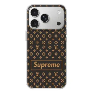 Чеохол для iPhone 17 Pro з картинкою Supreme (AlphaPrint) (Supreme LV)