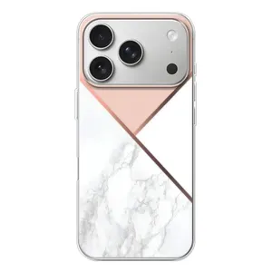 Мраморный чехол на iPhone 17 Pro (VPrint) (Тройной мрамор)