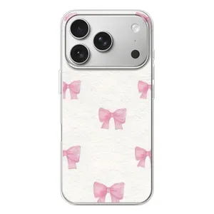 Чехол с бантиками на Айфон 17 Pro (Розовые бантики)