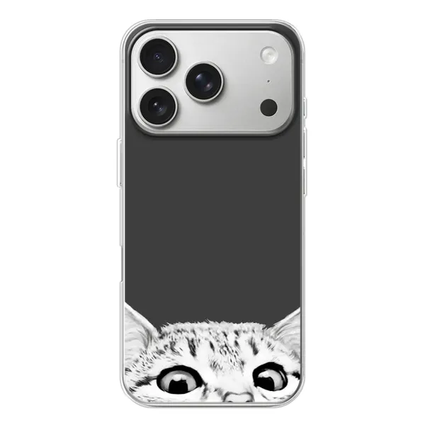 Чехол с принтом «Выглядывает кот» для iPhone 17 Pro