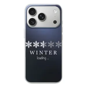 Зимние Чехлы для Айфон 17 Pro - прозрачный фон (Winter loading)