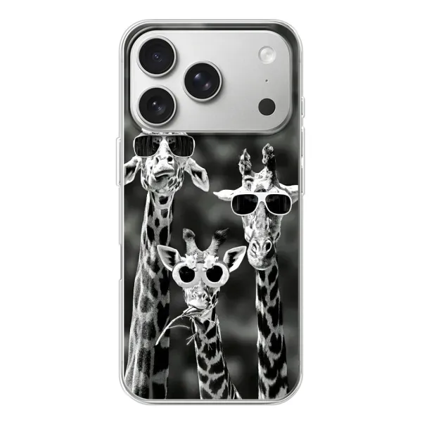 Чохол з принтом «Жирафи в окулярах» для iPhone 17 Pro