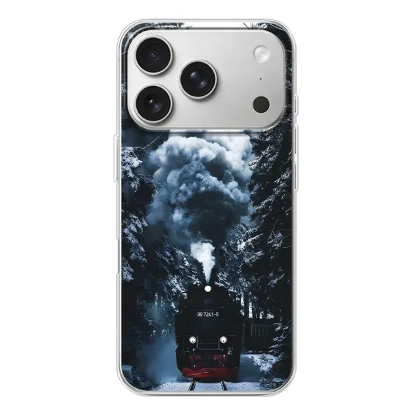 Чехол с принтом «Зимний поезд» для iPhone 17 Pro
