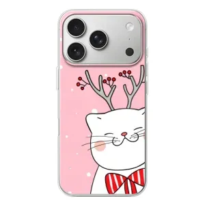 Новогодние Чехлы для Айфон 17 Pro (VPrint) (Зимний кот)