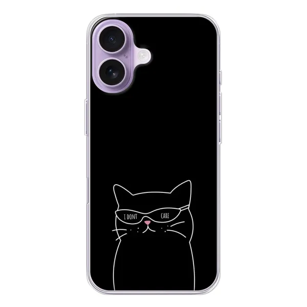 Чехол с принтом «Равнодушный кот» для iPhone 17