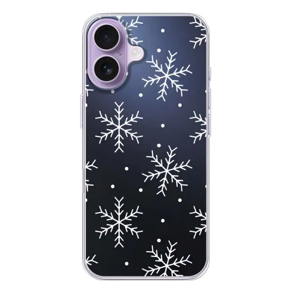 Чохол з принтом «Білі сніжинки» для iPhone 17