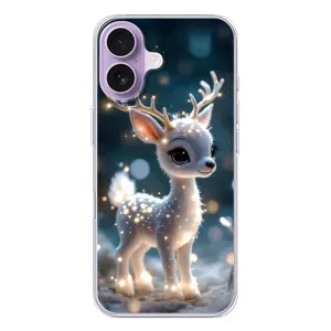Яскравий чохол для iPhone 17 з Зимові Оленята (Блискуче оленятко)