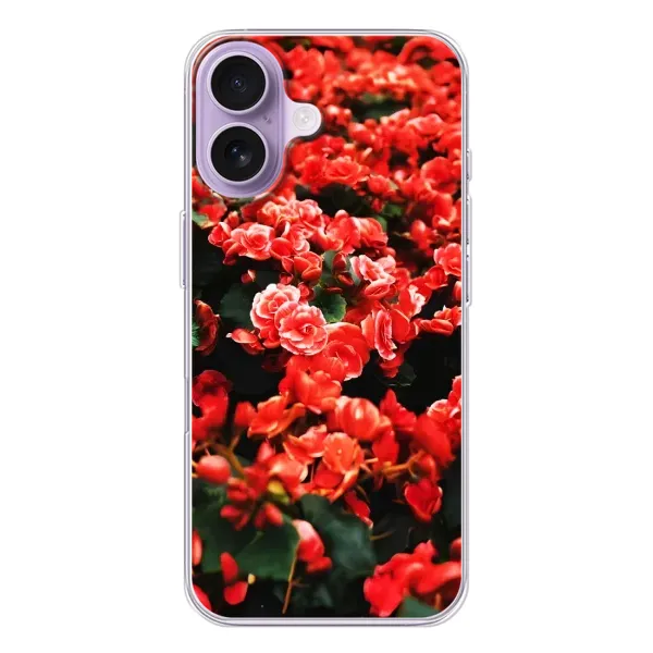 Чехол с принтом «Цветы красные» для iPhone 17