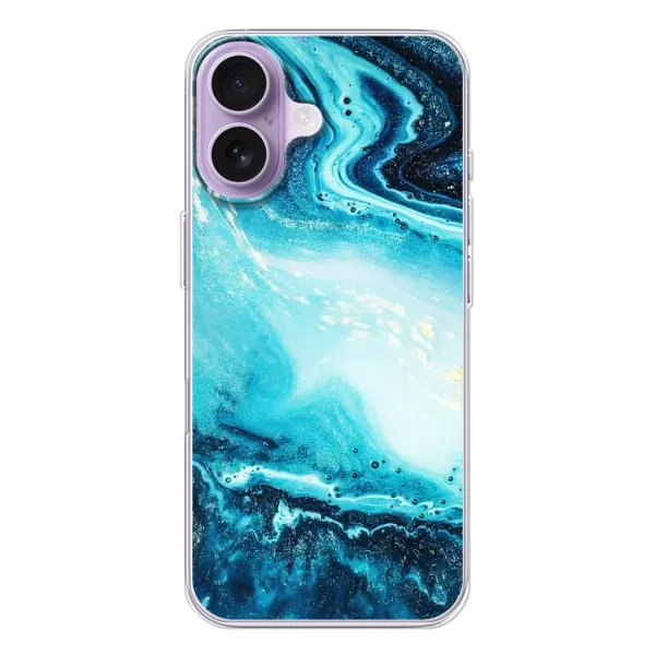 Чохол з принтом «Блакитний мрамор» для iPhone 17