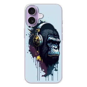 Чохол з Мавпами iPhone 17 - (AlphaPrint) (Горила в навушниках)