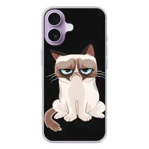 Чехол с принтом для iPhone 17 (AlphaPrint) Модные коты (Грустный кот)