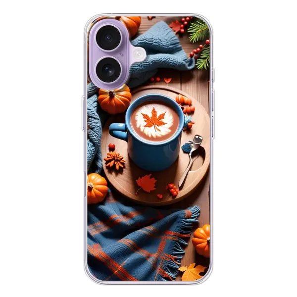 Чохол з принтом «Кава і гарбузики» для iPhone 17 Чохол з принтом «Кава і гарбузики» для iPhone 17