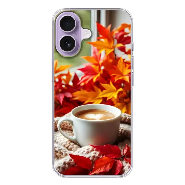 Чохол з принтом «Кава та листя» для iPhone 17 Чохол з принтом «Кава та листя» для iPhone 17