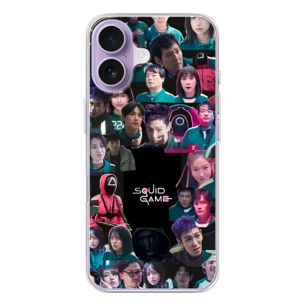 Чохол з принтом «Колаж Гра кальмара» для iPhone 17