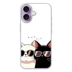 Чехол с рисунком кот на iPhone 17 (Коты в очках)