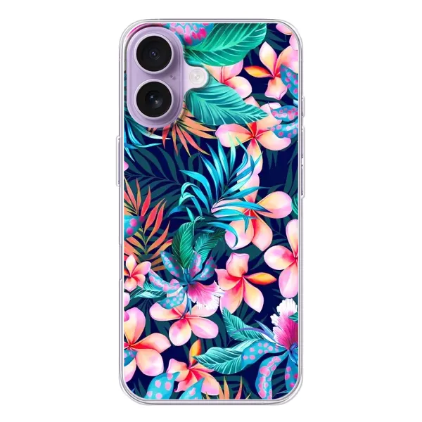 Чехол с принтом «Красочные цветы» для iPhone 17