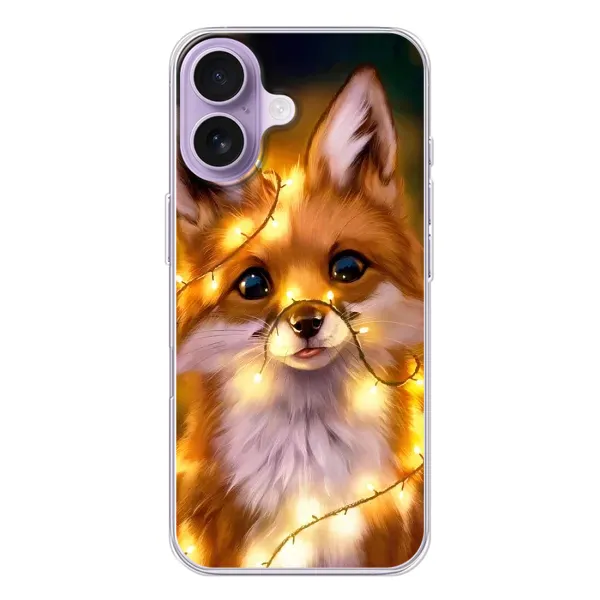 Чохол з принтом «Лисичка в гірляндах» для iPhone 17
