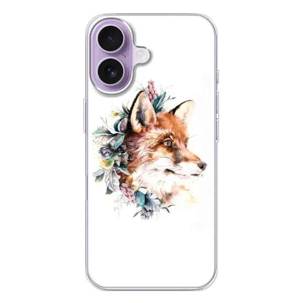 Чохол з принтом «Лиса в квітах» для iPhone 17