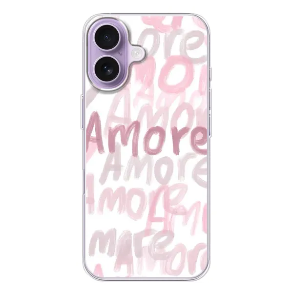 Чехол с принтом «Аморе любовь» для iPhone 17 Чехол с принтом «Аморе любовь» для iPhone 17