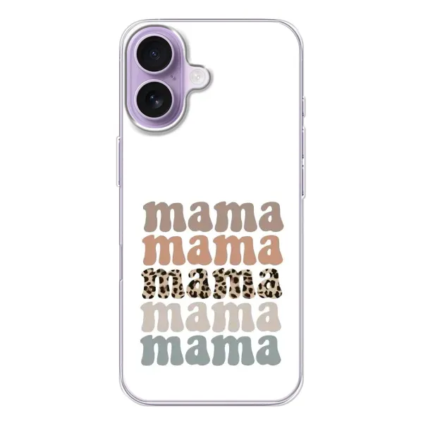 Чохол з принтом «Текстовий колаж мама» для iPhone 17