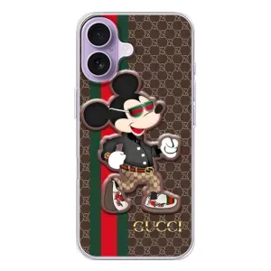 Чохли GUCCI для Айфон 17 (AlphaPrint) (Маус Гуччі)