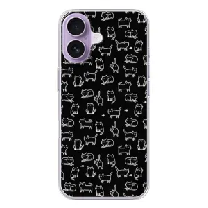 Чехол с принтом для iPhone 17 (AlphaPrint) Модные коты (Меленькие котики)